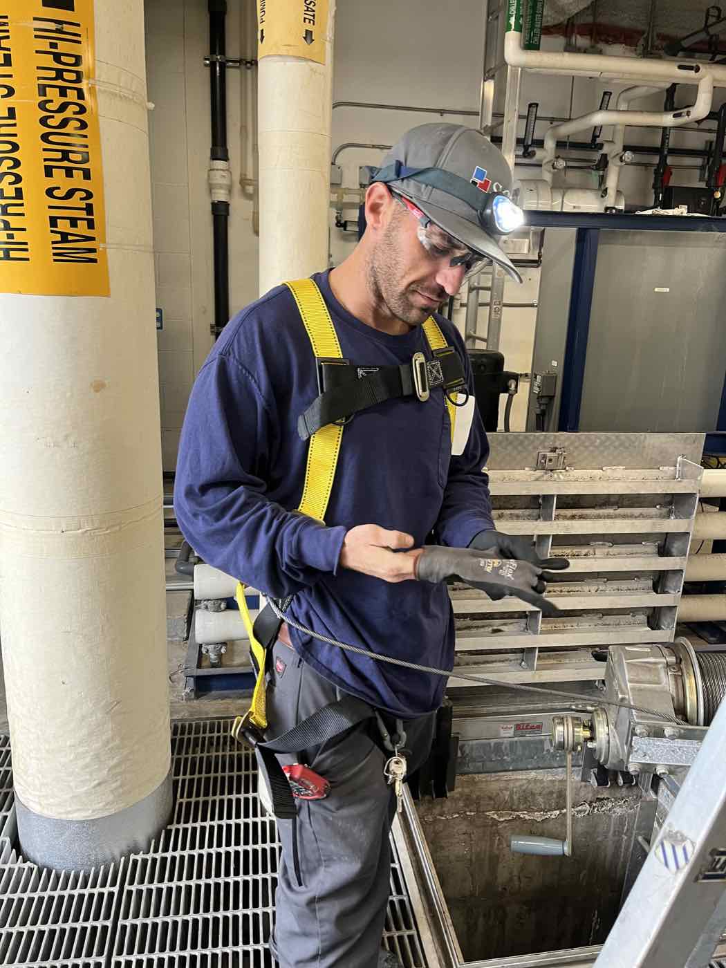 Technician on a job