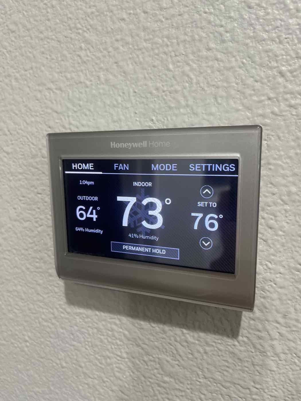 Smart thermostat installed